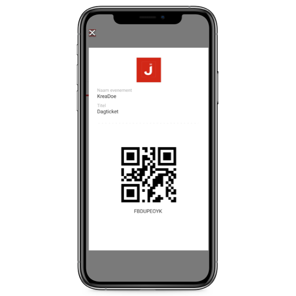 Ticket weergave in de Jaarbeurs Live app